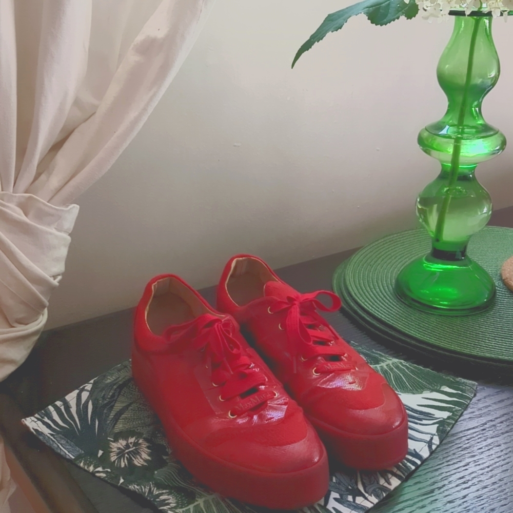 Red MaxMara Sneakers